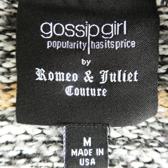 Gossip Girl x Romeo Juliet Couture Knit Sweater Lurex Stripes Dolman Sleeves M - Picture 5 of 5